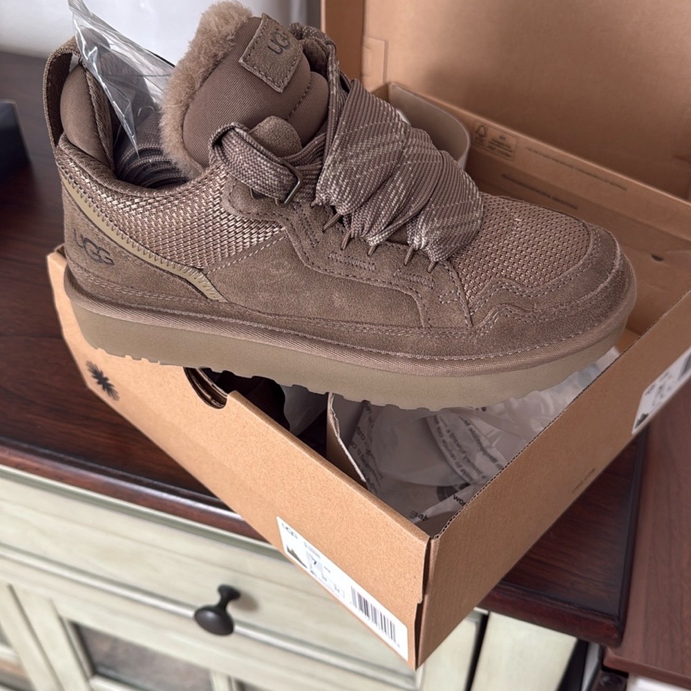 UGG Brown Sneakers with Breathable Mesh and Suede